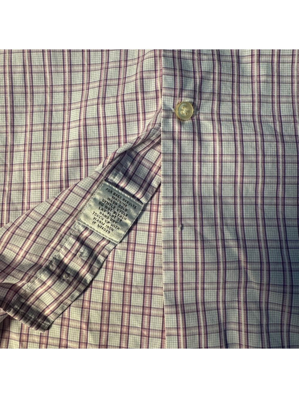 Peter Millar Men’s Large Pink White Plaid Cotton Button Down Shirt - Picture 6 of 8
